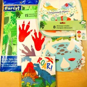 Dinosaur party supplies for 8